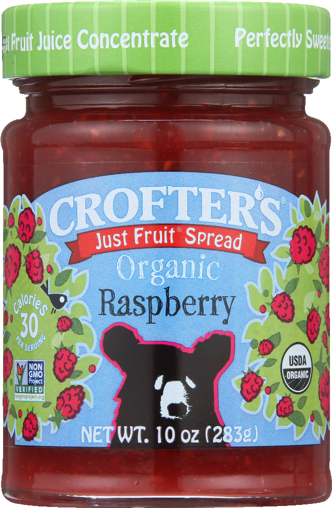 CROFTERS: Organic Raspberry Fruit Spread, 10 oz - 0067275000326