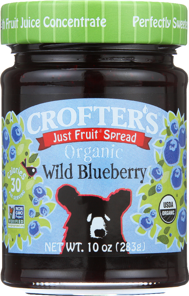 CROFTERS: Organic Blueberry Fruit Spread, 10 oz - 0067275000357