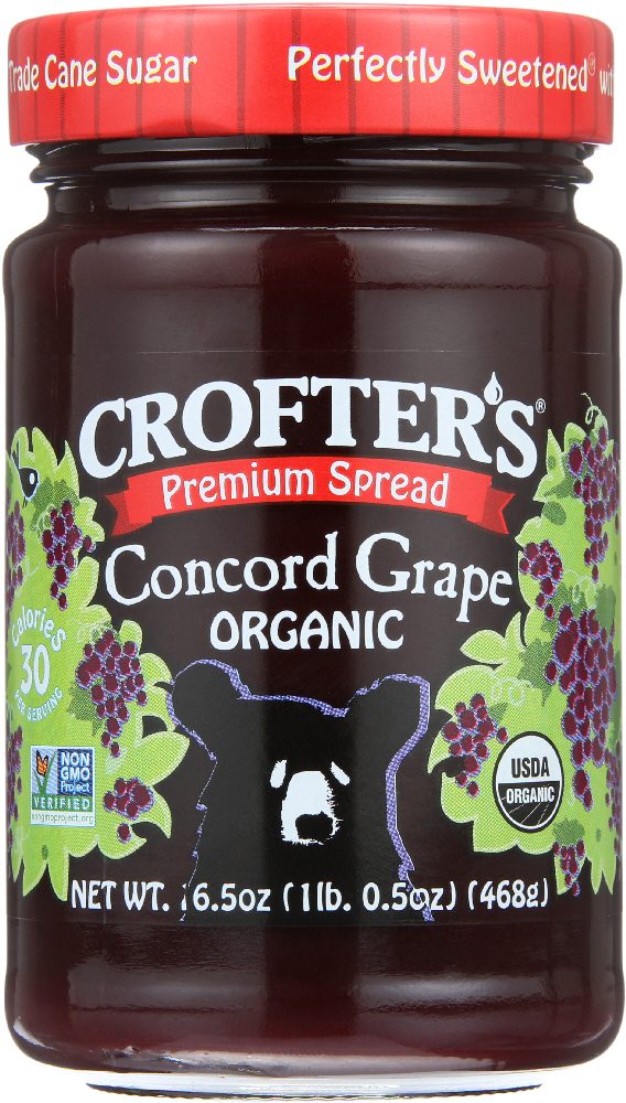 CROFTERS: Concord Grape Fruit Spread, 16.5 oz - 0067275006540