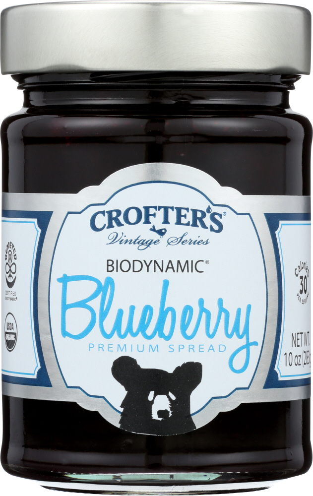 CROFTERS: Biodynamic Blueberry Fruit Spread Organic, 10 oz - 0067275008001