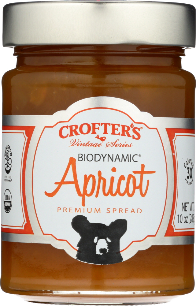 CROFTERS: Biodynamic Apricot Jam, 10 oz - 0067275008964
