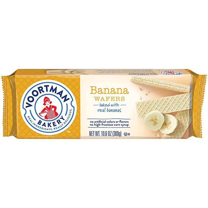  Voortman Bakery Banana Wafers, 10.6 Oz, 30 Count  - 067312005734