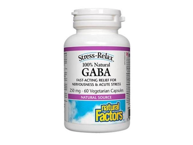 Stress-Relax Pharma GABA 250 mg by Natural Factors, Non-Drowsy Stress Support for Relaxation and Mental Focus, 60 Vegetarian Capsules, 60 Capsules (B07BBTLWQR) - 068958028484