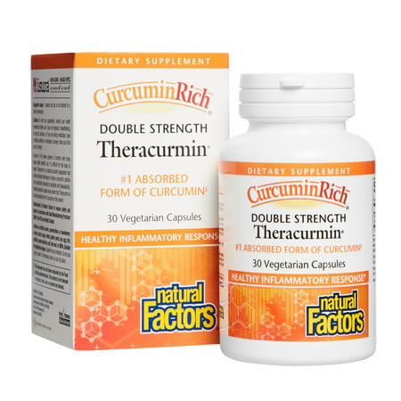 CurcuminRich Double Strength Theracurmin by Natural Factors Supports Natural Inflammatory Response Joint and Heart Function 30 Capsules - 068958045436