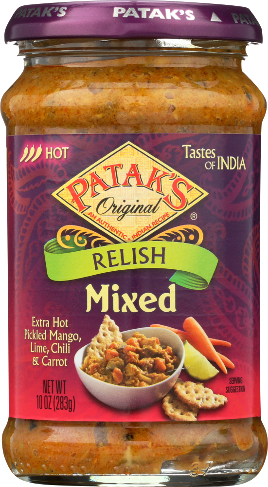 Hot Mixed Spicy Relish With Mango, Lime, Chile & Carrot Pickle, Hot Mixed - hot