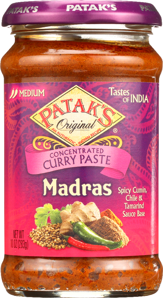 PATAKS: Paste Curry Madras, 10 oz - 0069276032450