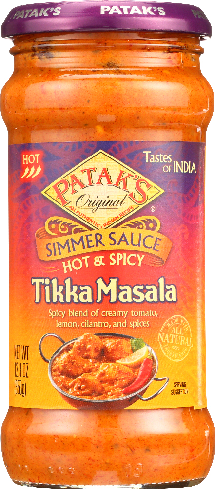 Patak'S, Simmer Sauce, Hot & Spicy Tikka Masala - 069276700670