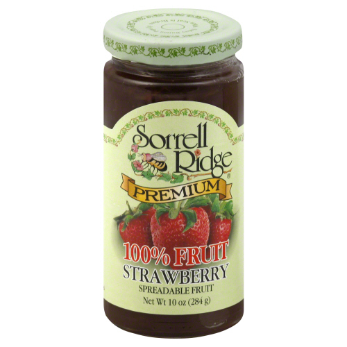 SORRELL RIDGE: Preserve Strawberry Unsweetened, 10 oz - 0069624004016