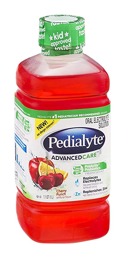  Pedialyte Advanced Care Oral Electrolyte Solution Cherry Punch Flavor 33.8 OZ (Pack of 16)  - 070074630588