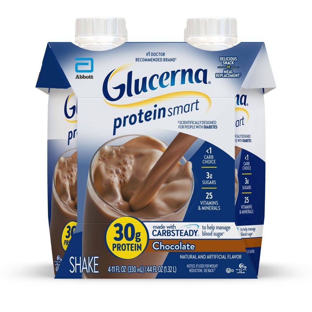 Glucerna Protein Smart Shake - Chocolate - 4pk - 070074681764