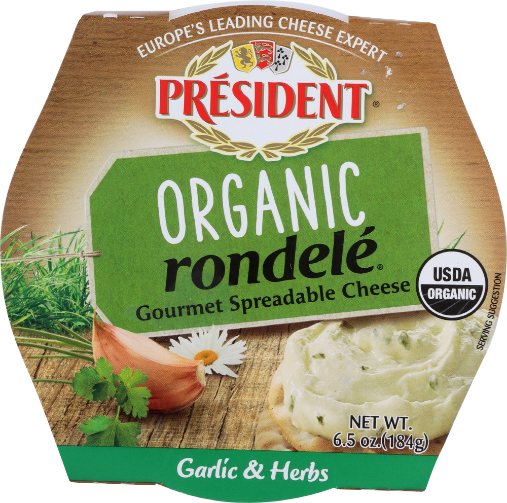 RONDELE: Garlic & Herbs Spread, 6.5 oz - 0070153291358
