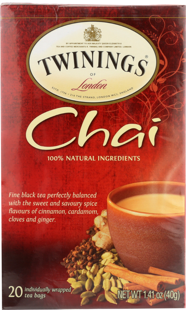 Twinings Tea Chai - Case Of 6 - 20 Bags - 0070177155742