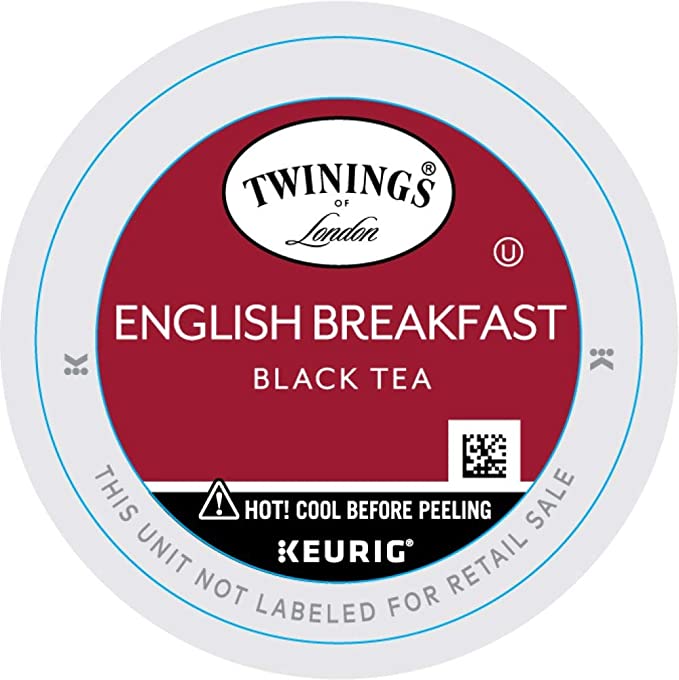  Twinings English Breakfast Tea K-Cup Pods for Keurig, Caffeinated, Smooth, Flavourful, Robust Black Tea, 24 Count (Pack of 1)  - 070177858070