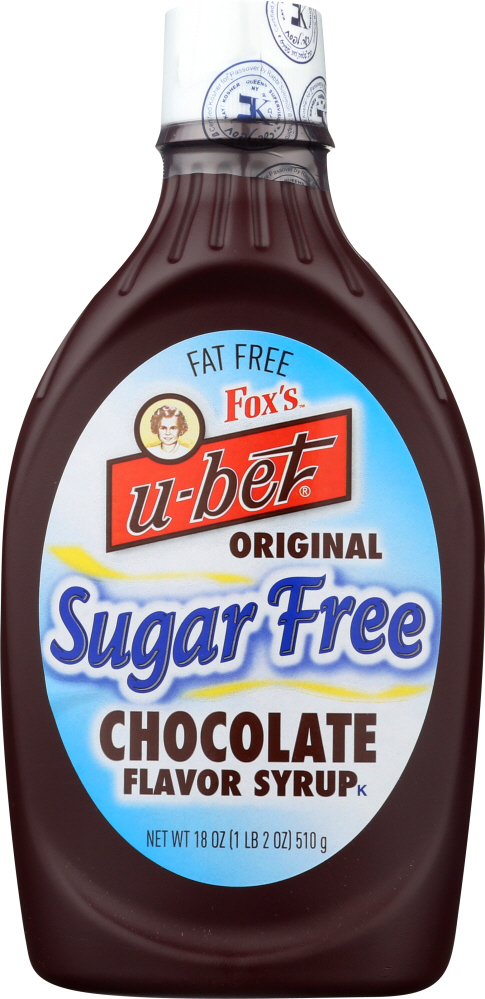 FOX UBET: Syrup Chocolate Sugar Free, 18 oz - 0070216246004