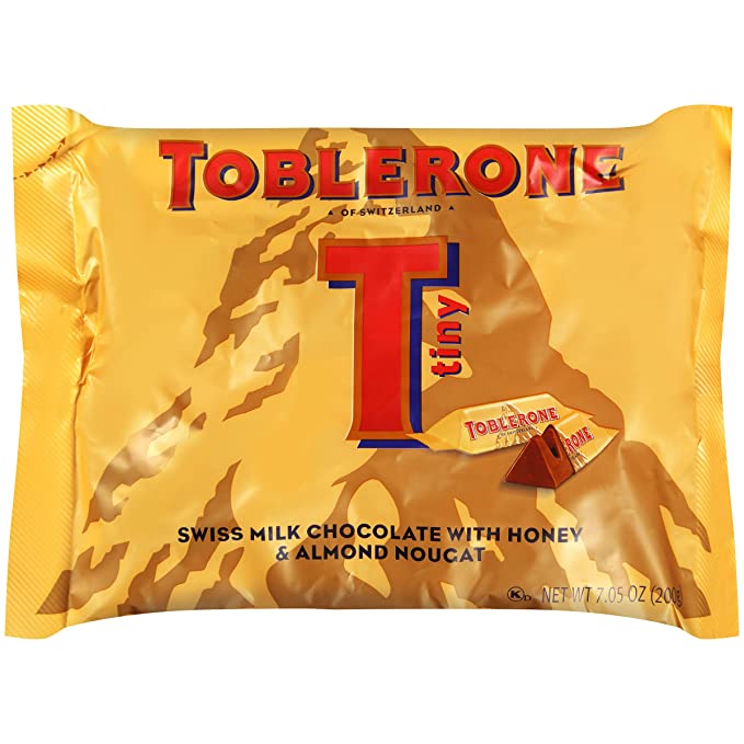 Toblerone, Swiss Milk Tiny Chocolate Nougat, Honey & Almond - toblerone