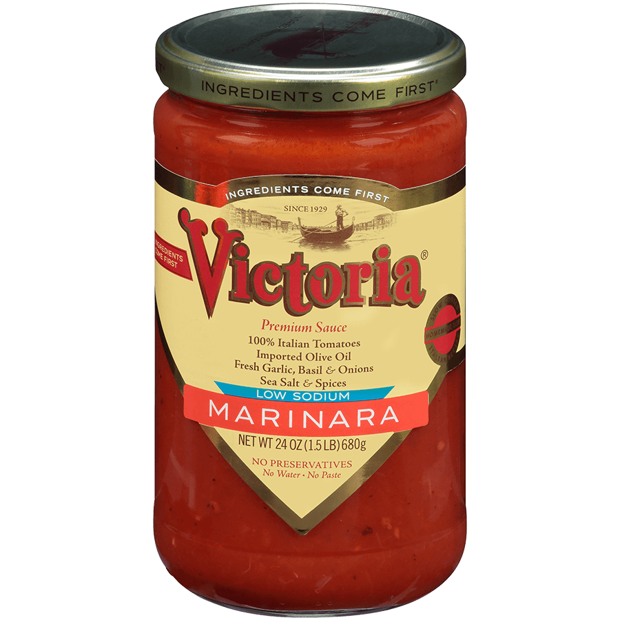 VICTORIA: Low Sodium Marinara Sauce, 24 oz - 0070234007458