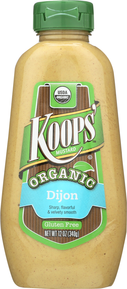 KOOPS: Organic Dijon Mustard, 12 oz - 0070281001171