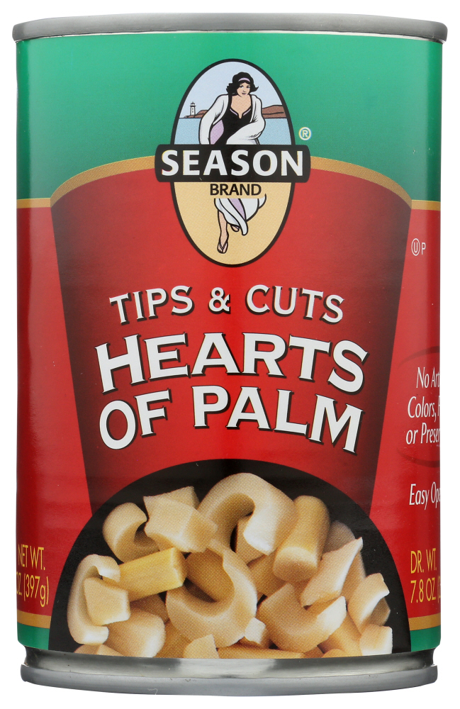SEASONS: Heart of Palm Tips and Cuts, 14 oz - 0070303040331