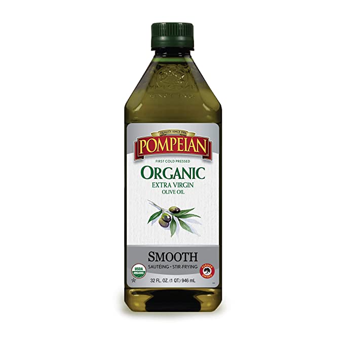  Pompeian USDA Organic Smooth Extra Virgin Olive Oil, First Cold Pressed, Smooth, Delicate Flavor, Perfect for Sautéing & Stir-Frying, 32 FL. OZ.  - 070404008209
