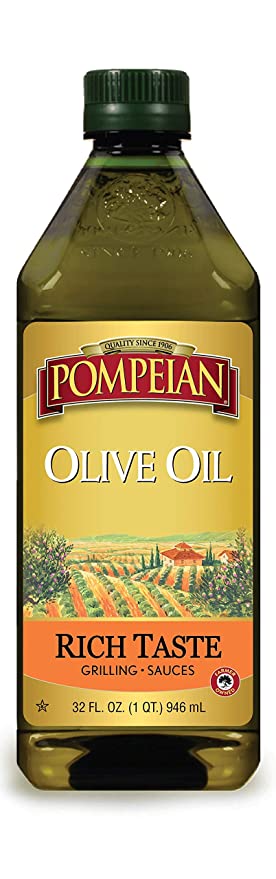  Pompeian Rich Taste Olive Oil, Rich, Full Flavor, Perfect for Grilling & Sauces, Naturally Gluten Free, Non-Allergenic, Non-GMO, 32 FL. OZ.  - 070404008254