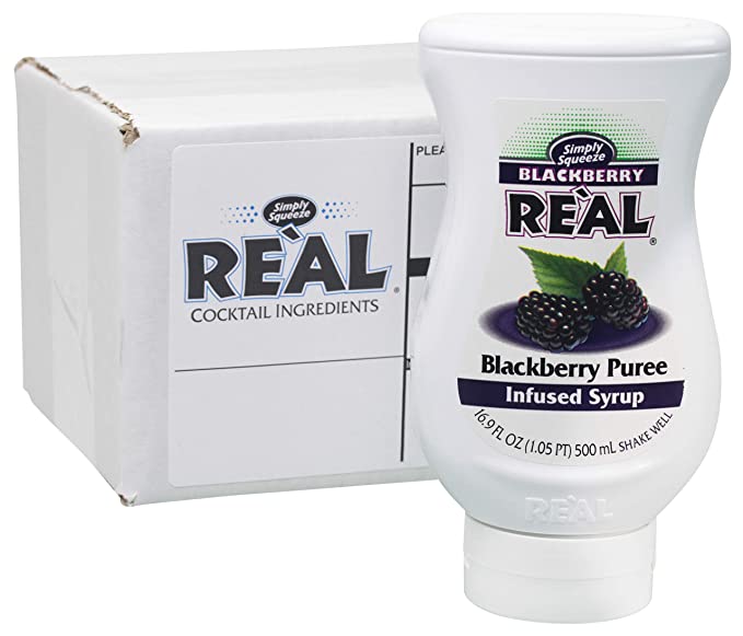 Blackberry Reàl, Blackberry Puree Infused Syrup, 16.9 FL OZ Squeezable Bottle (Pack of 1) - 070491116092