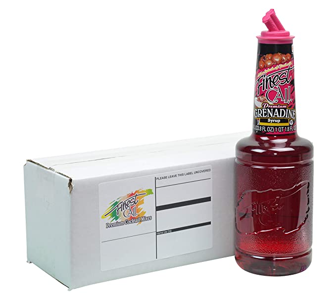  Finest Call Premium Grenadine Syrup Drink Mix, 1 Liter Bottle (33.8 Fl Oz), Individually Boxed  - 070491015241