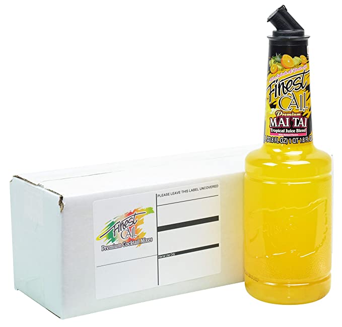Finest Call Premium Mai Tai Drink Mix, 1 Liter Bottle (33.8 Fl Oz), Individually Boxed - 070491020894