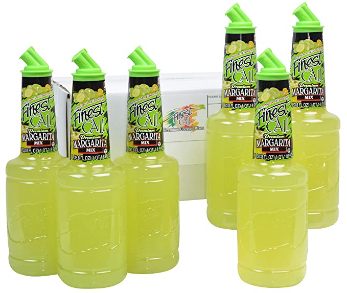 Finest Call Premium Margarita Drink Mix, 1 Liter Bottle (33.8 Fl Oz), Pack of 6 - 070491065130