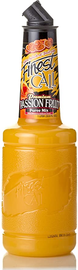  Finest Call Premium Passion Fruit Puree Drink Mix, 1 Liter Bottle (33.8 Fl Oz), Individually Boxed  - 726682782507