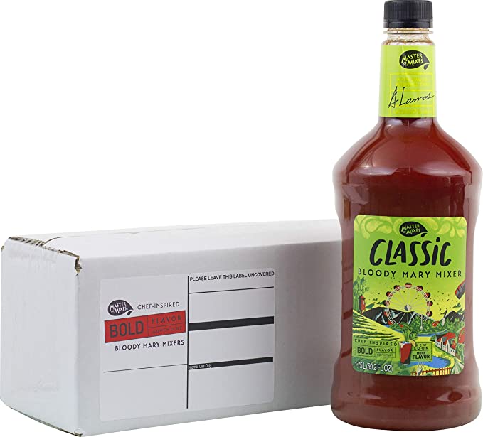 Master of Mixes Classic Bloody Mary Drink Mix, Ready to Use, 1.75 Liter Bottle (59.2 Fl Oz), Individually Boxed - 070491212275