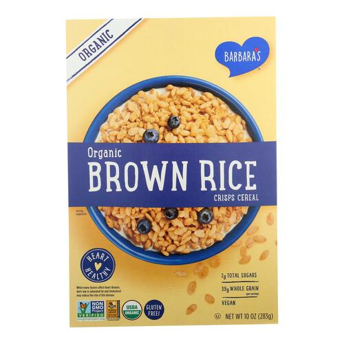 BARBARA’S: Organic Brown Rice Crisps Cereal, 10 oz - 0070617000588