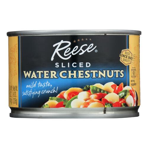 Reese Water Chestnuts - Sliced - Case Of 24 - 8 Oz. - 070670000631