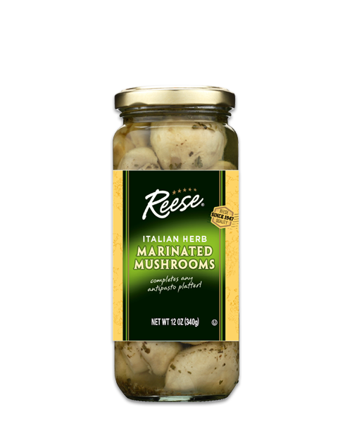 REESE: Herb Italian Marinated Mushrooms, 12 oz - 0070670003786