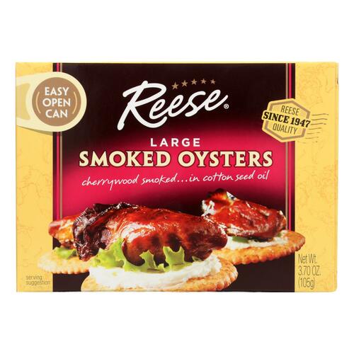 Reese Oysters - Smoked - Large - 3.7 Oz - Case Of 10 - 070670005766