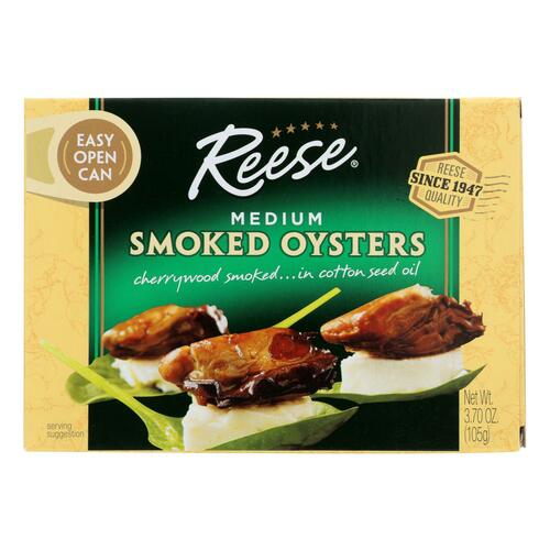 Reese Oysters - Smoked - Medium - 3.7 Oz - Case Of 10 - 070670006008