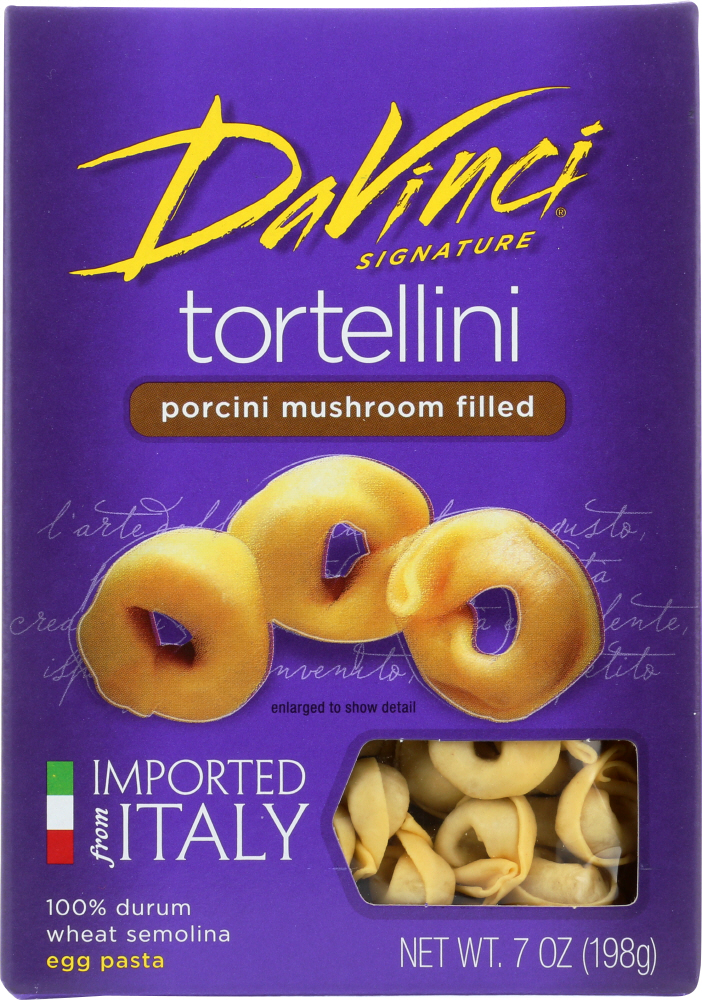 DAVINCI: Pasta Porcini Tortellini Mushroom Fill, 7 oz - 0070670008446