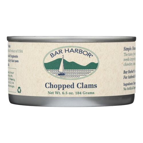 BAR HARBOR: Premium All Natural Chopped Clams, 6.5 oz - 0070718001019