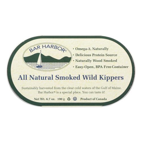 BAR HARBOR: All Natural Smoked Wild Kippers 6.7 oz - 0070718001187