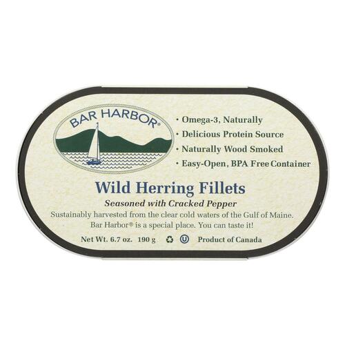 BAR HARBOR: Wild Herring Fillet Seasoned With Cracked Pepper, 6.7 oz - 0070718001217