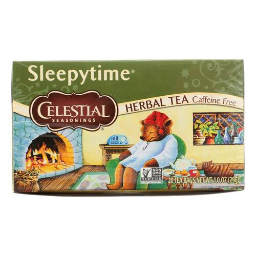 CELESTIAL SEASONINGS: Sleepytime Herbal Tea Caffeine Free 20 Tea Bag, 1 oz - 0070734000034