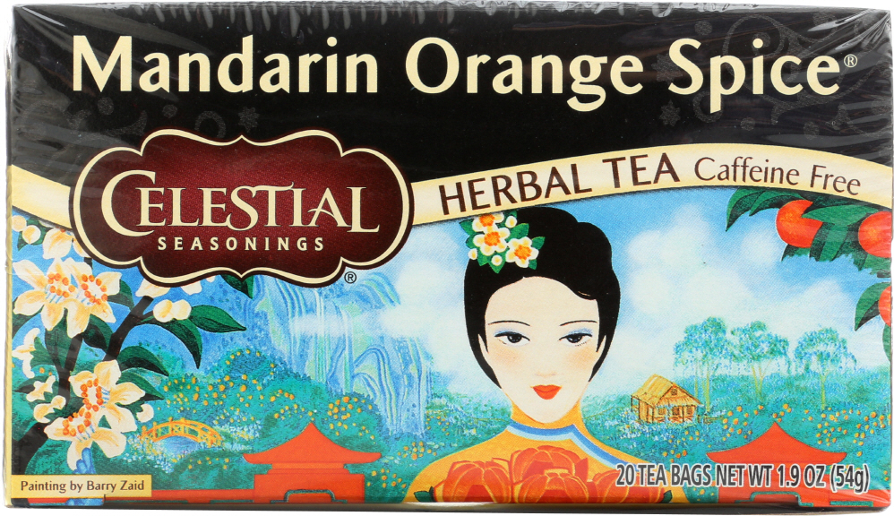CELESTIAL SEASONINGS: Mandarin Orange Spice Herbal Tea Caffeine Free, 20 bg - 0070734000317