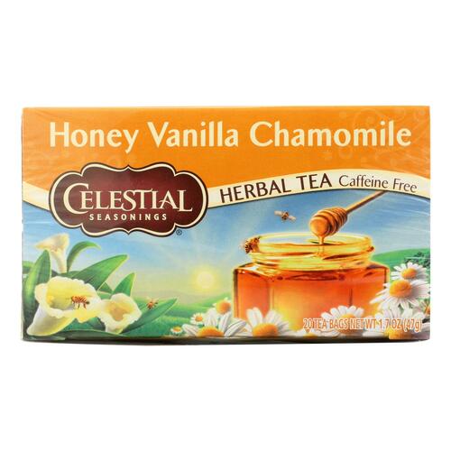 Celestial Seasonings Herbal Tea - Caffeine Free - Honey Vanilla Chamomile - 20 Bags - 070734053078