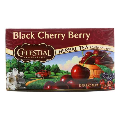 CELESTIAL SEASONINGS: Black Cherry Berry Herbal Tea Caffeine Free, 20 bg - 0070734053191
