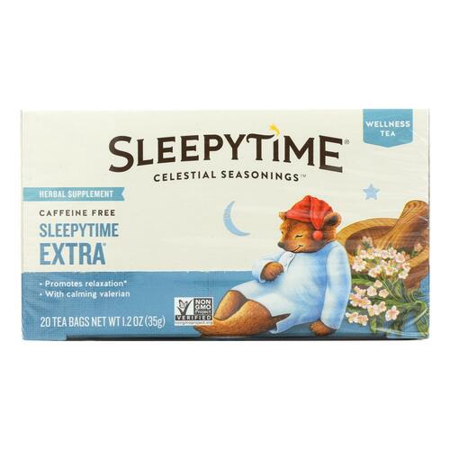 CELESTIAL SEASONINGS: Sleepytime Extra Wellness Herbal Tea, 20 Tea Bags - 0070734053726