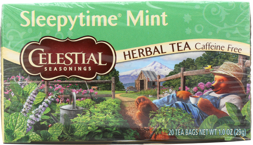 Mint Caffeine Free Herbal Tea Bags, Mint - 070734535789