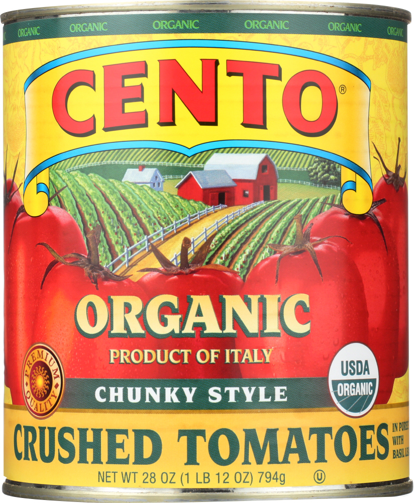 CENTO: Organic Chunky Style Crushed Tomatoes, 28 oz - 0070796400124
