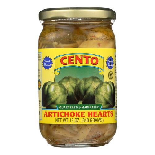 CENTO: Artichoke Hearts Quartered and Marinated, 12 oz - 0070796500404