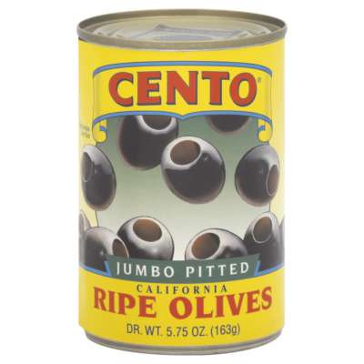 CENTO: Jumbo Pitted California Ripe Olives, 5.75 oz - 0070796600098