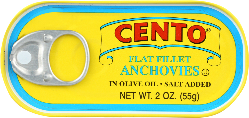 CENTO: Flat Fillets Anchovies In Olive Oil, 2 oz - 0070796700033