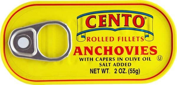 CENTO: Rolled Fillets of Anchovies, 2 oz - 0070796700040